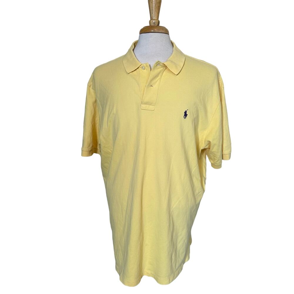 VTG Polo Yellow Shirt size XXL